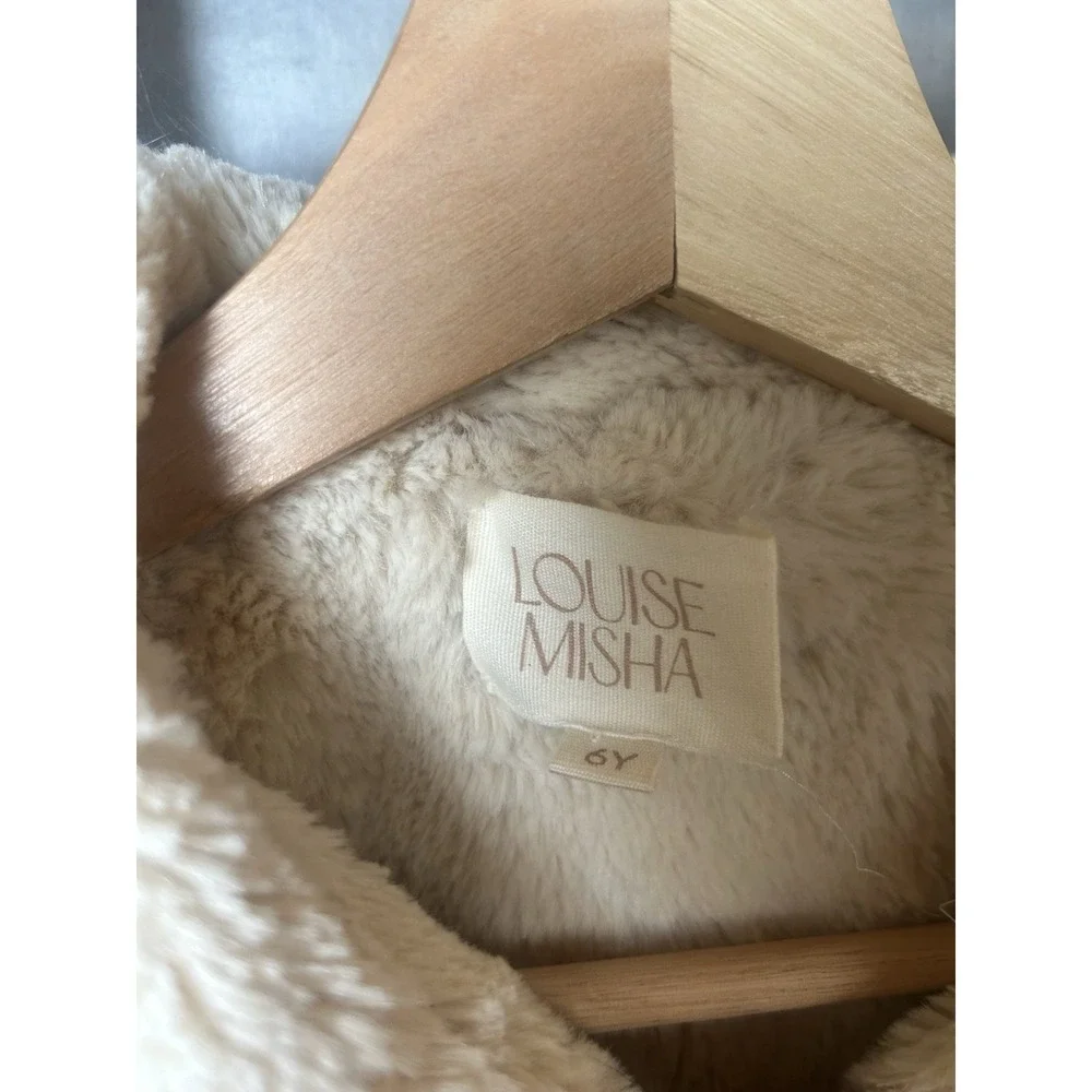 Louise Misha Jasmina Quilted Floral Jacket with Faux Fur Collar - Pink